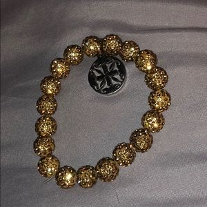 Gold rustic cuff bracelet